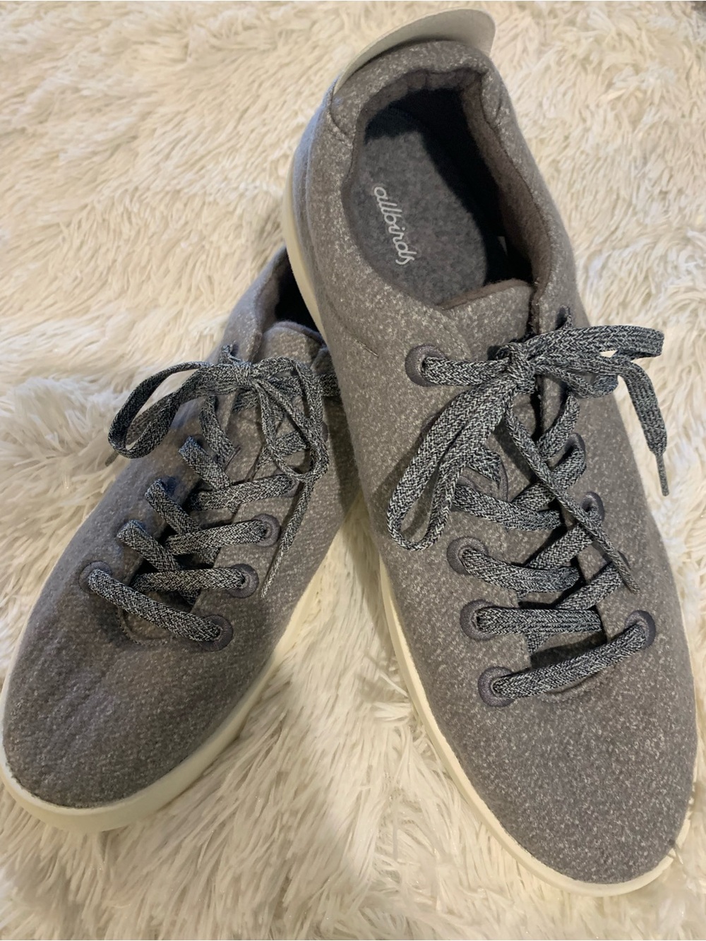 allbirds Men’s Gray Wool Sneakers - Comfortable Everyday Trainers